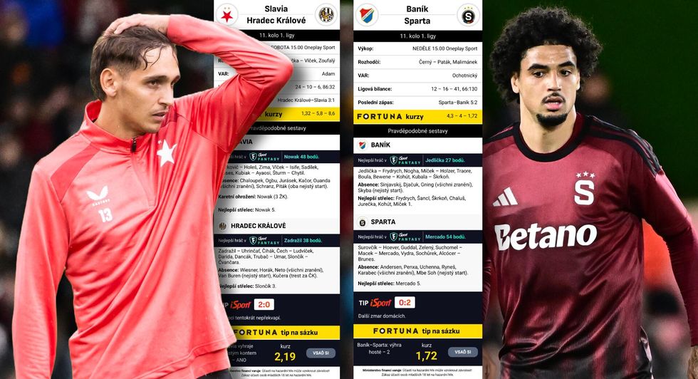 Pravděpodobné sestavy: Slavie proti Hradci posadí Chorého. Jak nastoupí Sparta v Ostravě? Pravděpodobné sestavy: Slavie proti Hradci posadí Chorého. Jak nastoupí Sparta v Ostravě?