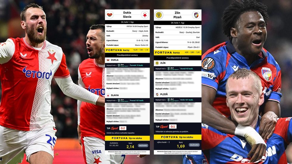 Pravděpodobné sestavy: Pošetří Slavia před derby opory? Plzeň po poháru vsadí na...