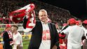 Jaroslav Tvrdík se v Olomouci raduje z titulu Slavie