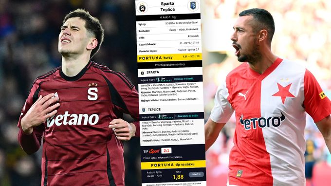 Pravděpodobné sestavy: Slavia se Schranzem v základu. Bude na hrotu Sparty opět Vojta? Pravděpodobné sestavy: Slavia se Schranzem v základu. Bude na hrotu Sparty opět Vojta?