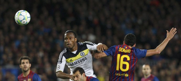 Didier Drogba nastoupil proti Barceloně v základní sestavě
