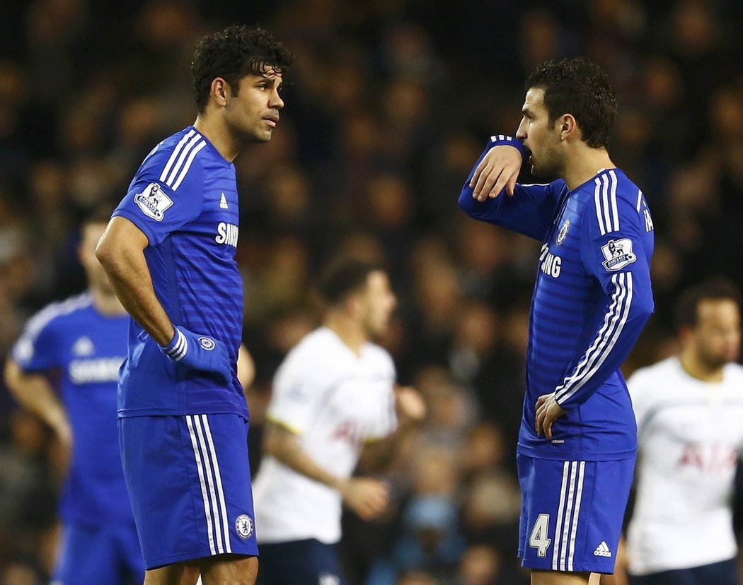 Diego Costa a Cesc Fábregas, velké opory fotbalové Chelsea