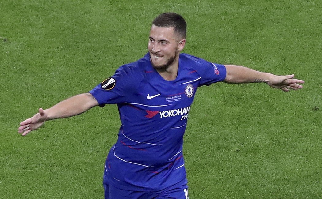 Eden Hazard dal ve finále Evropské ligy dva góly