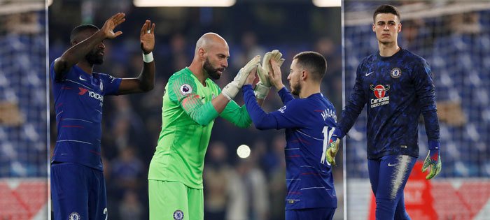 Kepa Arrizabalaga zůstal jen na střídačce, v bráně Chelsea se objevil Willy Caballero a udržel čisté konto