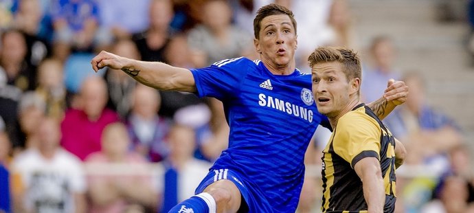 Útočník Fernando Torres v přípravném utkání Chelsea s Arnhemem