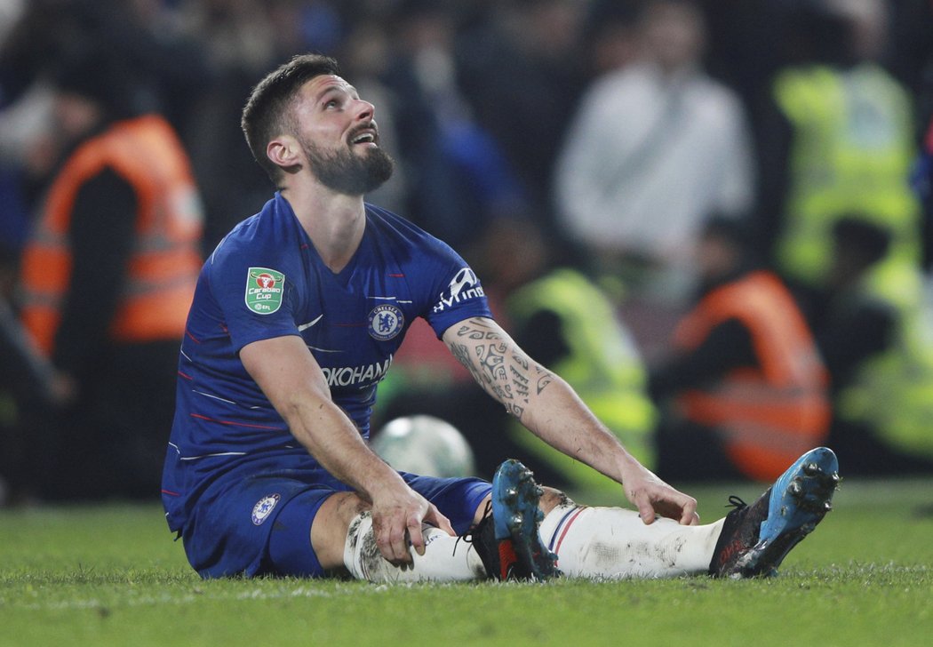 Útočník Chelsea Olivier Giroud lituje neproměněné šance