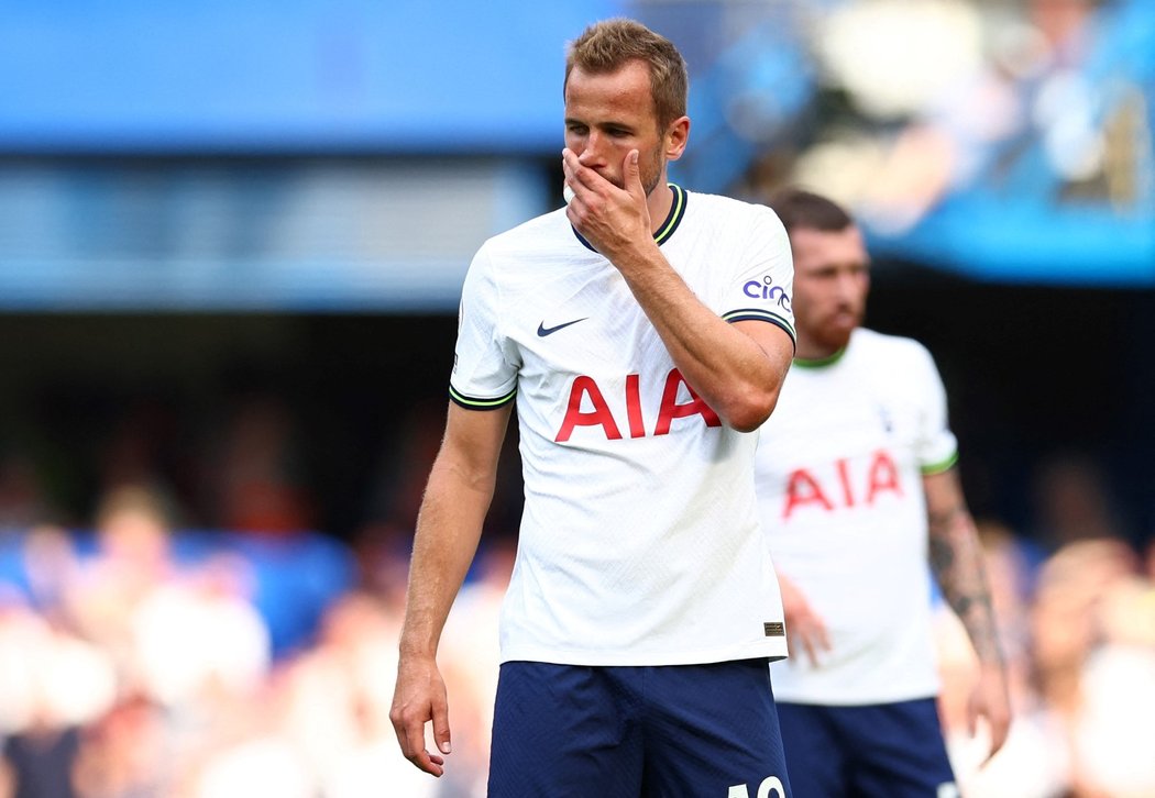 Harry Kane během zápasu s Chelsea