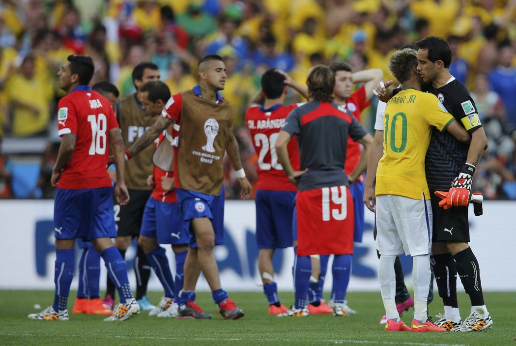 Osmifinálový duel mezi Brazílií a Chile nabídl obrovské drama