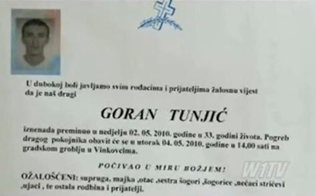 Smrt Gorana Tunjiče zasáhla celé město Smrt Gorana Tunjiče zasáhla celé město