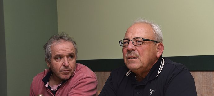 František Chvalovský s Ladislavem Vízkem při rozhovoru pro Sport Magazín
