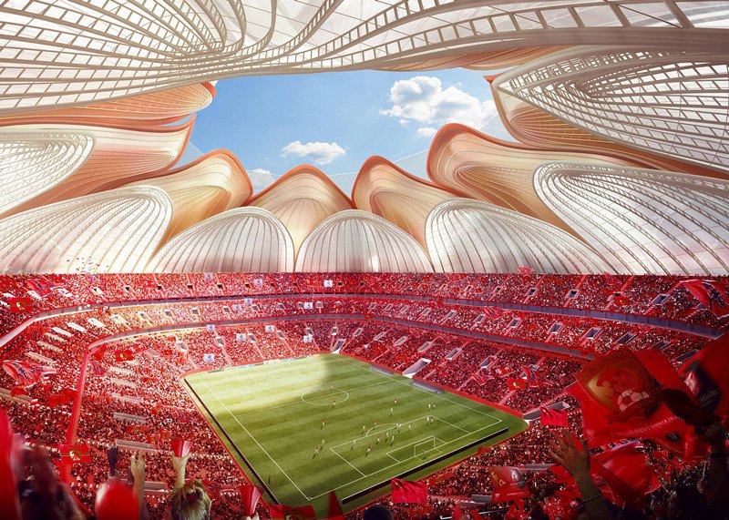 Nový čínský stadion bude jedním z největších na světě