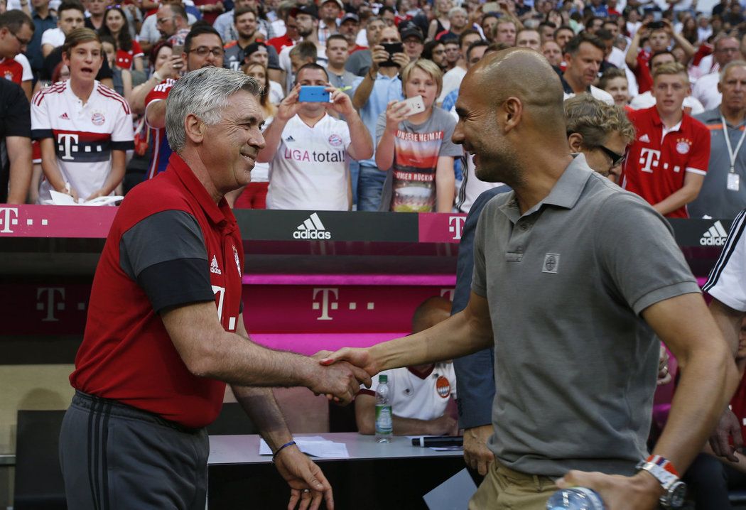 Dvě trenérské ikony, Carlo Ancelotti a Pep Guardiola