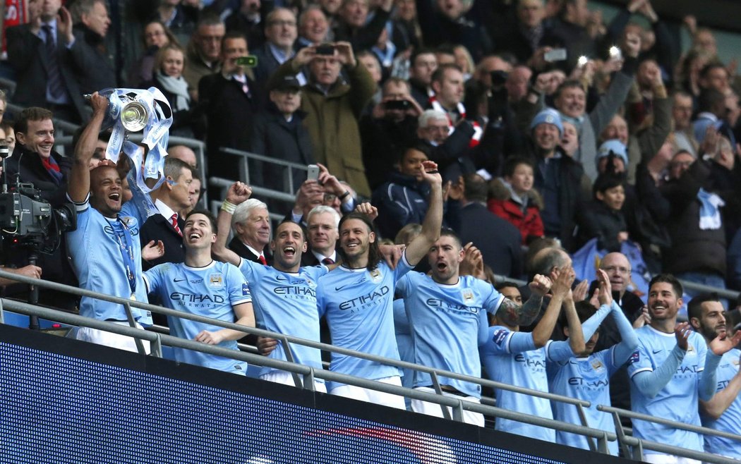 Manchester City potřetí v historii vyhrál anglický Ligový pohár