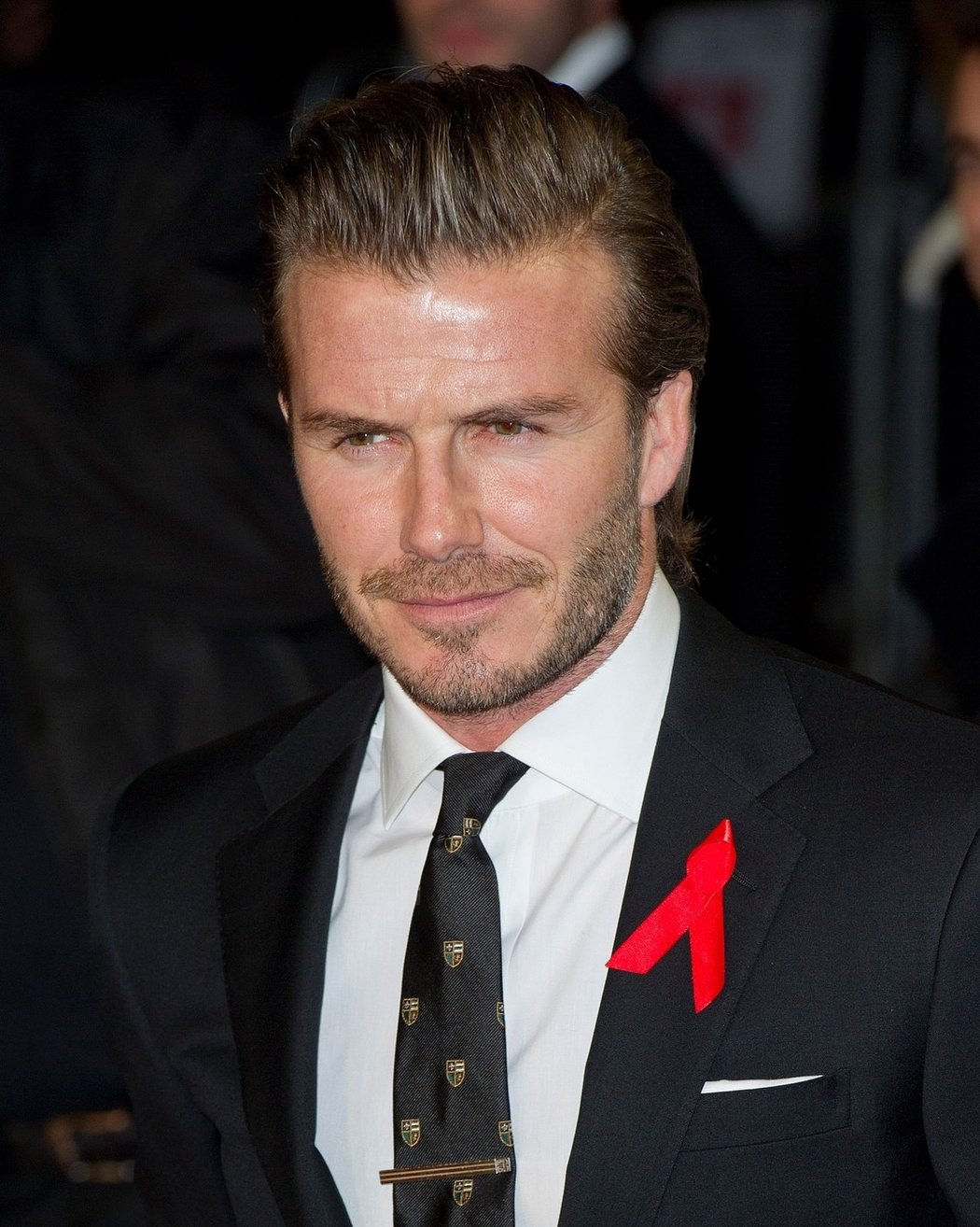 David Beckham na slavnostní premiéře filmu The Class of 92 o jedné skvělé generaci hráčů Manchesteru United