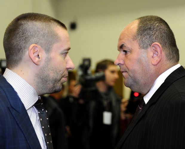 Miroslav Pelta v rozhovoru s Dušanem Svobodou (vlevo) Miroslav Pelta v rozhovoru s Dušanem Svobodou (vlevo)