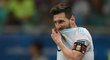Frustrovaný kapitán Argentiny Lionel Messi po porážce na Copa América