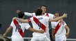 Radost fotbalistů Peru v zápase o třetí místo na Copě Américe