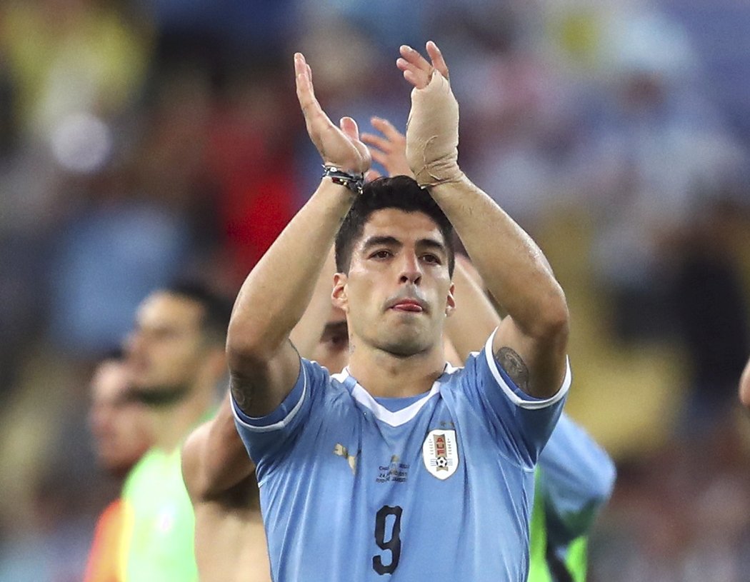Luis Suárez v dresu Uruguaye na Copě Americe