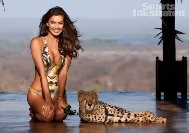 Irina Shayk si při focení zkrotila malého geparda