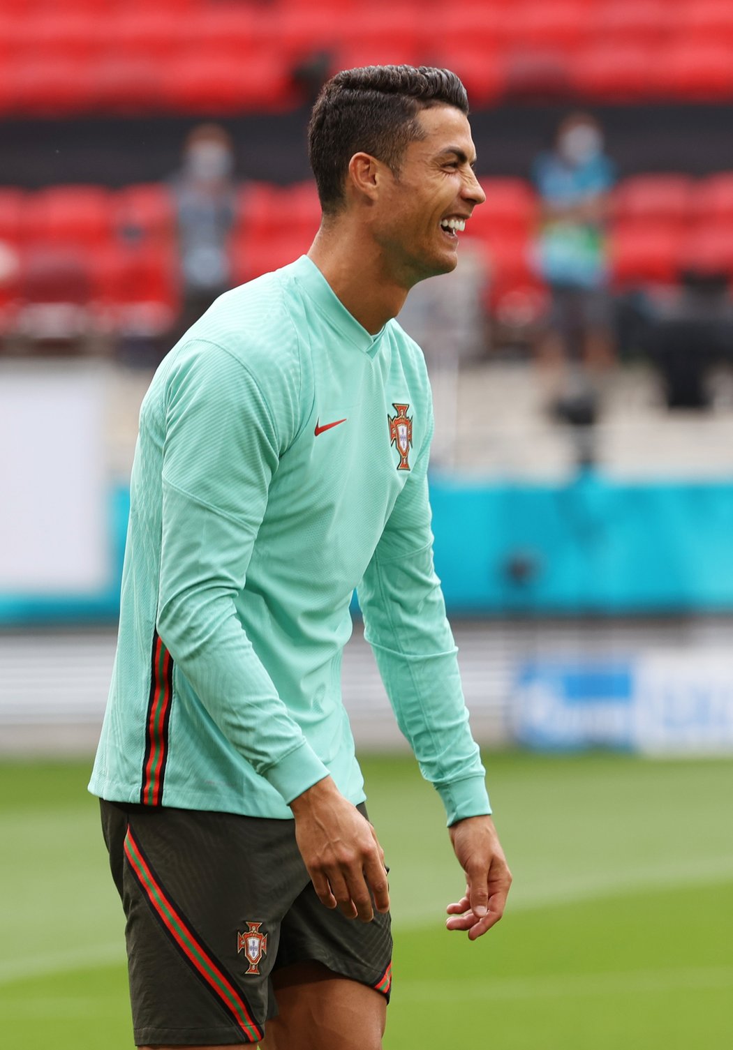 Cristiano Ronaldo na portugalském tréninku