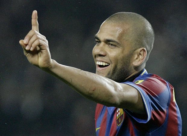 Dani Alves v dresu Barcelony Dani Alves v dresu Barcelony