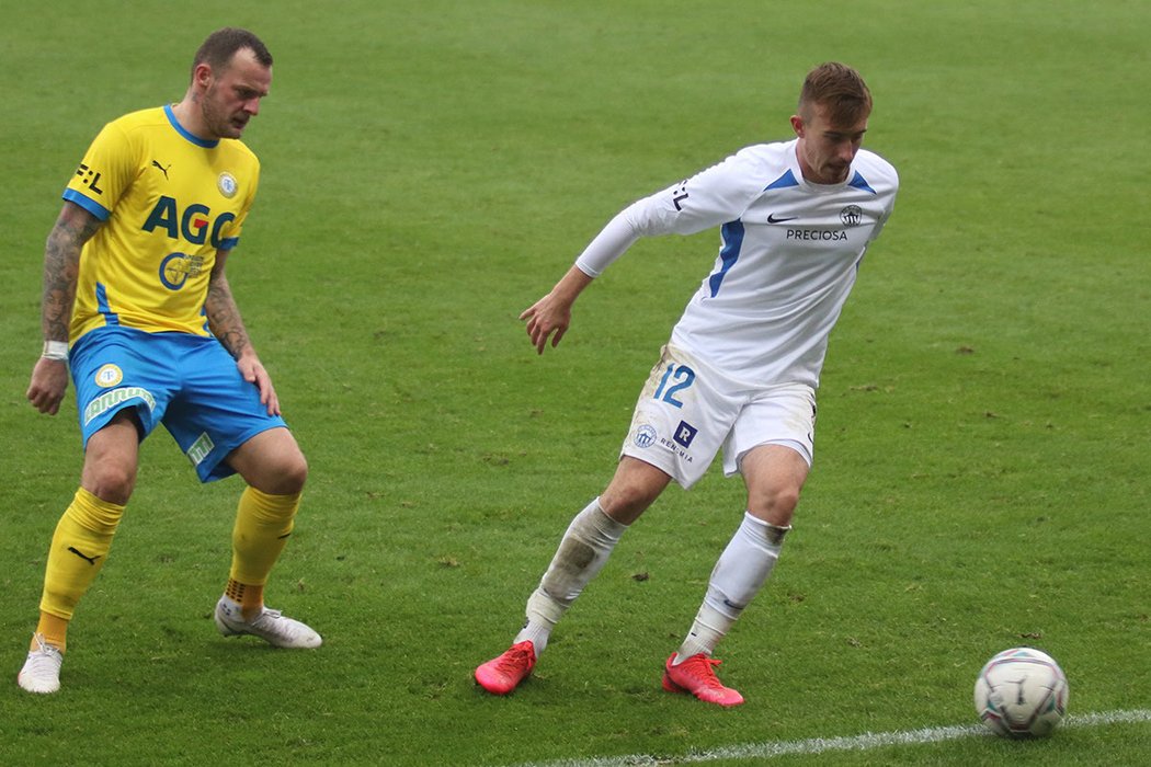 Daniel Kosek si zahrál za Liberec v zápase s Teplicemi