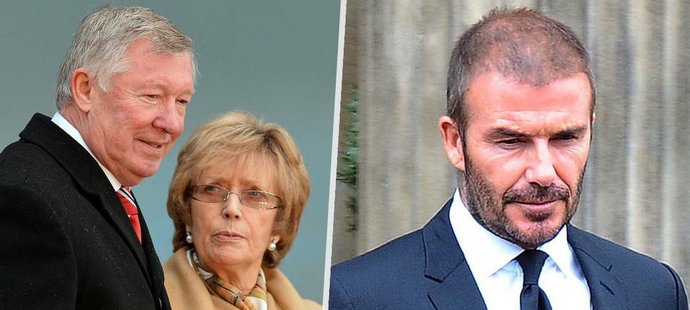 Hvězdný exfotbalista David Beckham šel uctít památku zesnulé ženy svého bývalého trenéra a legendy Sira Alexe Fergusona