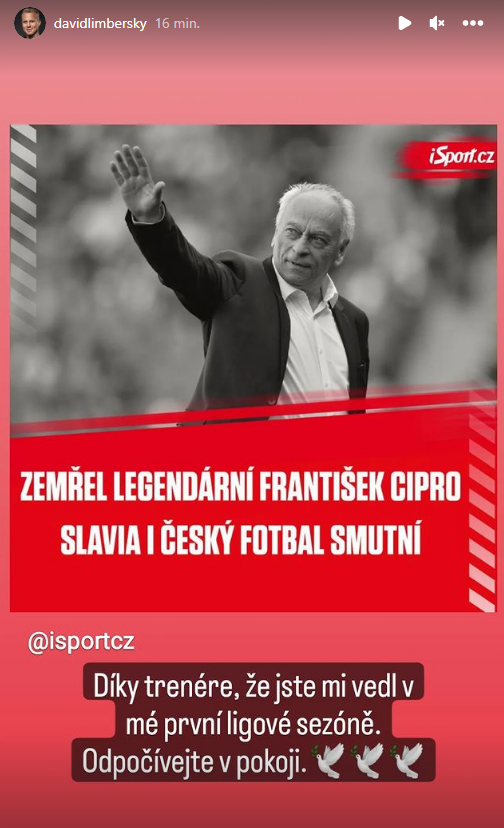 David Limberský zavzpomínal na zesnulého trenéra Františka Cipra