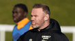 Wayne Rooney při tréninku Derby
