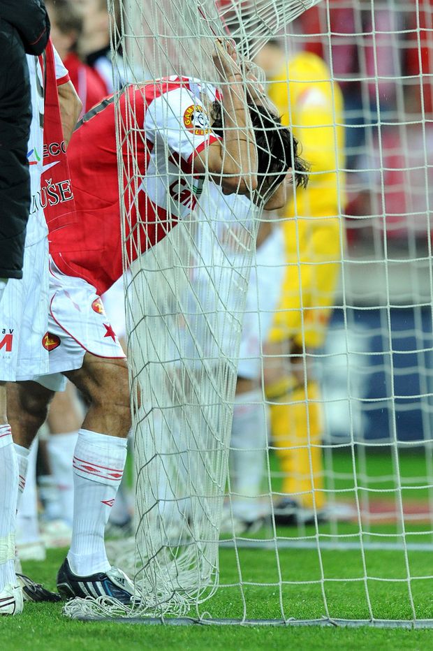 Smutek Mateje Krajčíka po prohraném derby Smutek Mateje Krajčíka po prohraném derby