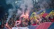 Sparťanští fanoušci během derby se Slavií