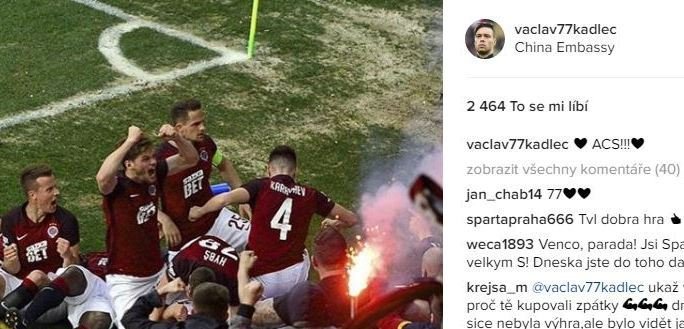 Kadlecův příspěvek na Instagramu