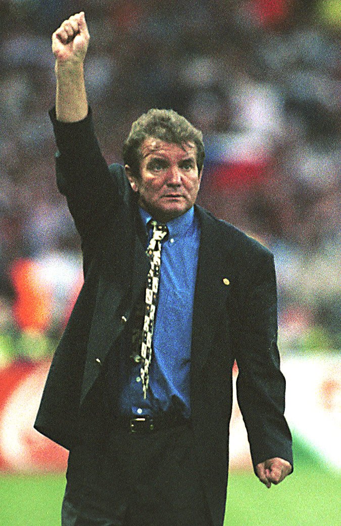 Trenér Dušan Uhrin během finále EURO 1996
