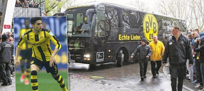 U autobusu fotbalistů Borussie Dortmund vybuchla bomba, zraněný je obránce Marc Bartra, který byl odvezený do nemocnice