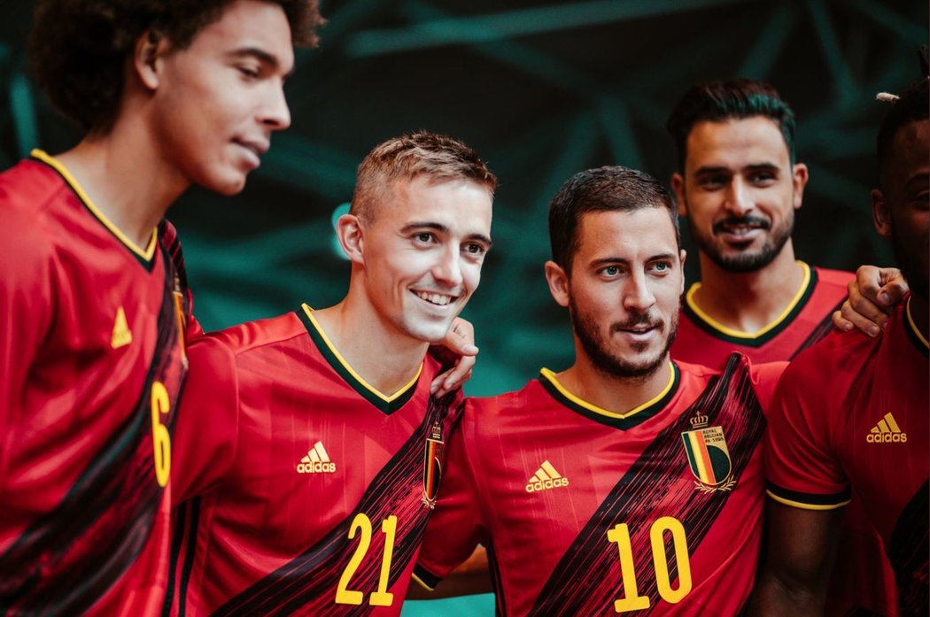 Fotbalisté Belgie v nových dresech