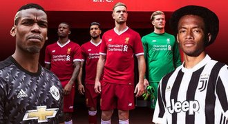 GALERIE: Nové dresy? Černí United, výroční Liverpool i tajný Juventus