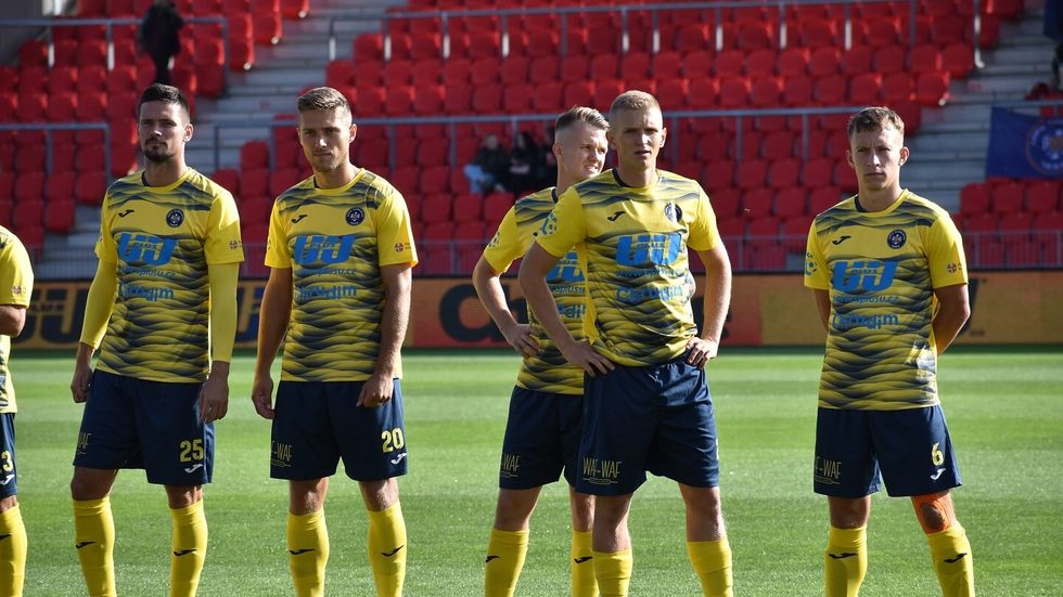 Hráči Chrudimi před utkáním Chance Národní Ligy