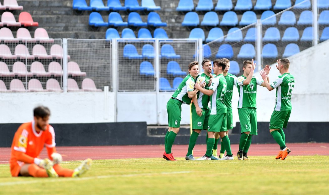 Gólová radost Vlašimi po trefě Vojtěch Hadaščoka