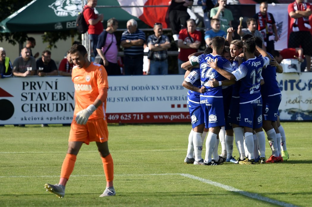 Fotbalisté Pardubic vyhráli v Chrudimi a udělali tak další krok k postupu do nejvyšší soutěže