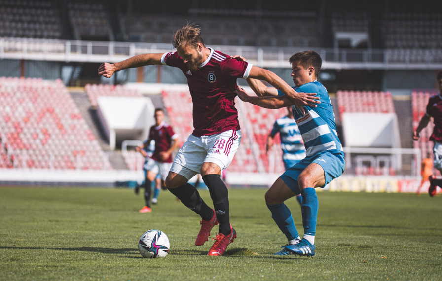 Matěj Pulkrab nastoupil za B-tým Sparty a byl u výhry 1:0 nad Ústím nad Labem