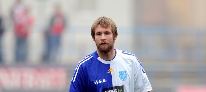 Znojemský fotbalista Tomáš Okleštěk