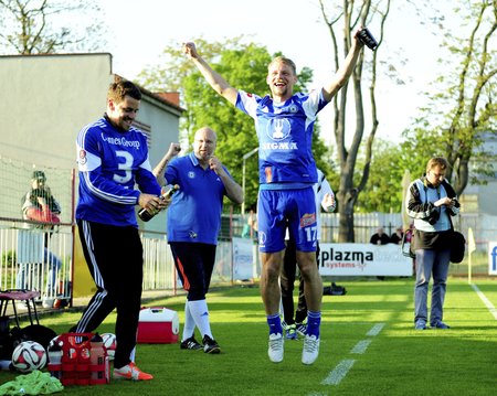 Jan Rajnoch se raduje z postupu Olomouce do první ligy