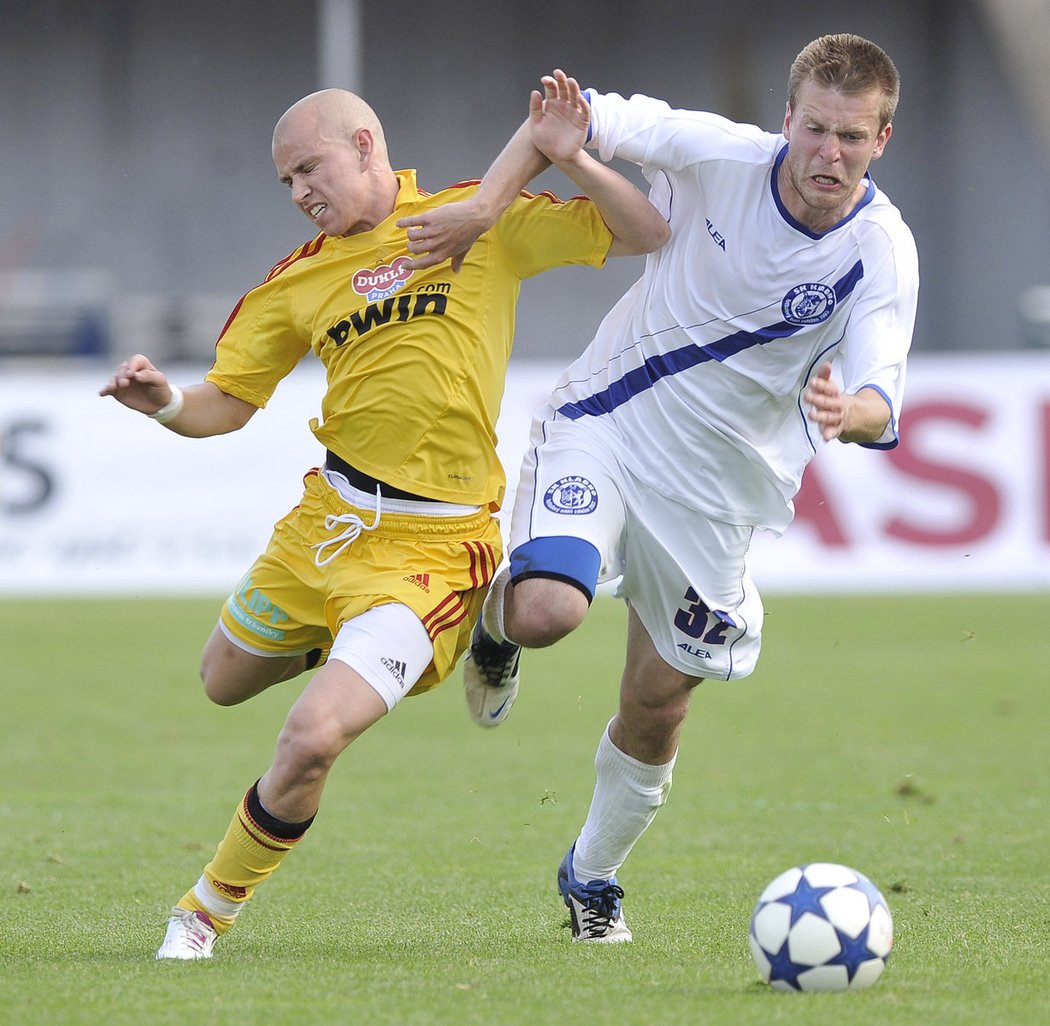 Pavel Hašek bojuje s hostujícím Wojnarem