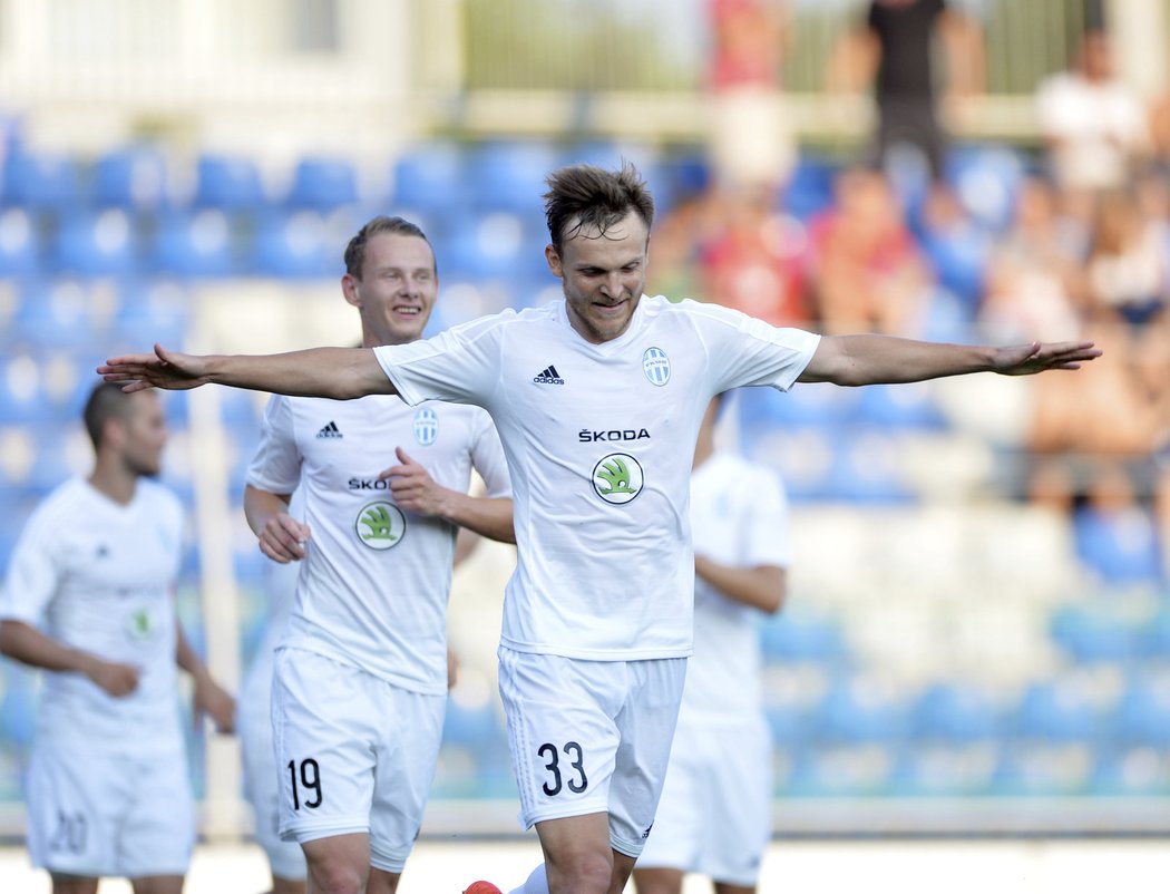 Daniel Bartl poslal Mladou Boleslav do vedení 1:0.