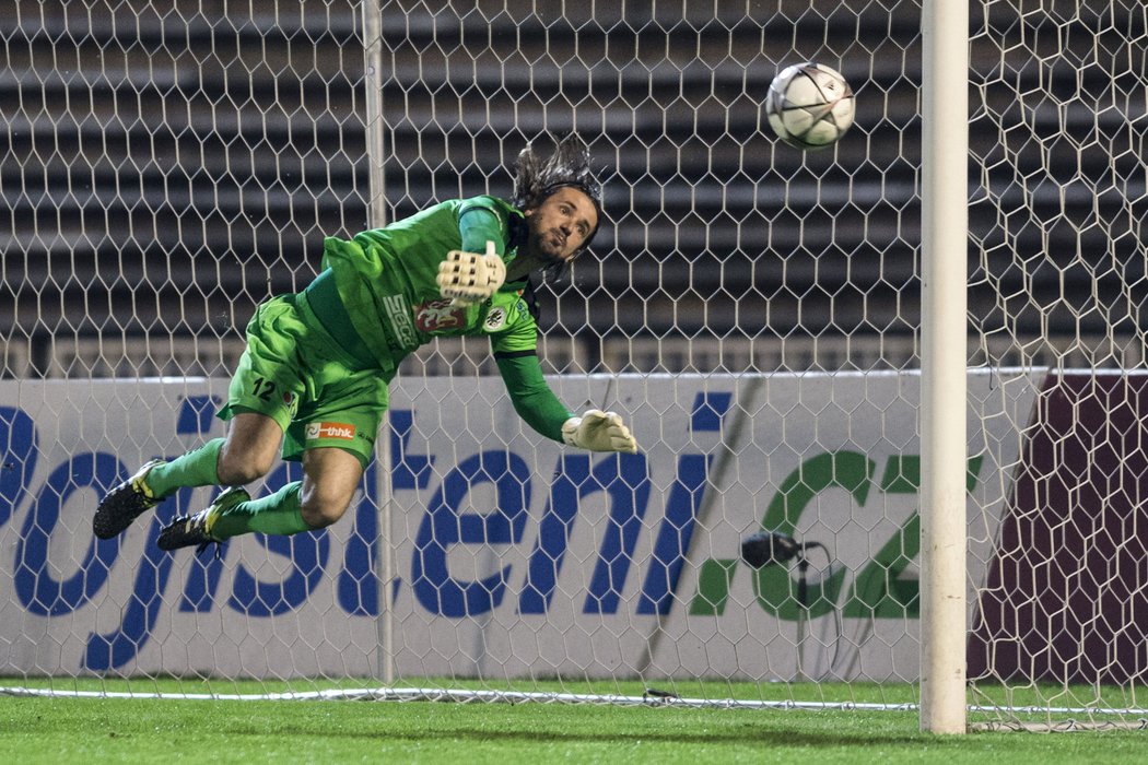 Tomáš Ottmar předvedl fantastický zákrok proti hlavičce Tomáše Hořavy