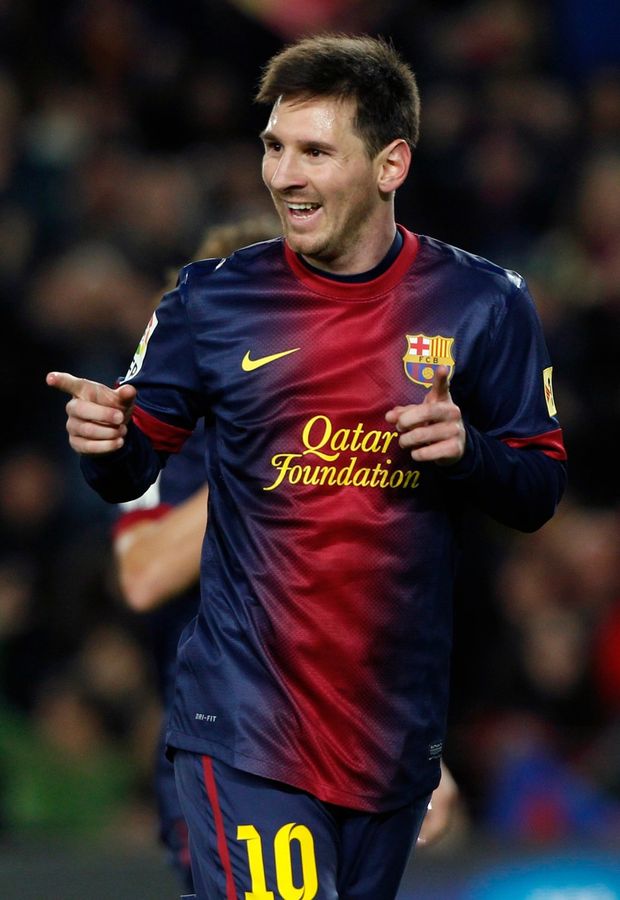 Messi slaví čtvrtou branku do sítě Espaňolu Barcelona Messi slaví čtvrtou branku do sítě Espaňolu Barcelona