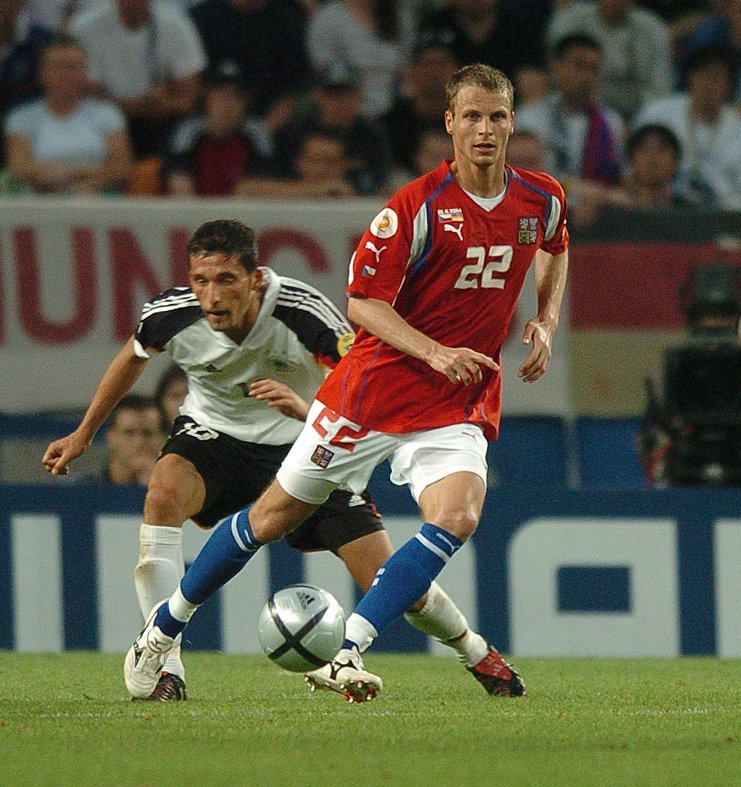 David Rozehnal při zápase proti Německu (2:1) na EURO 2004