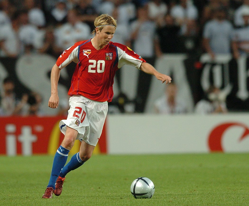 Jaroslav Plašil nastoupil na EURO 2004 do zápasu s Německem