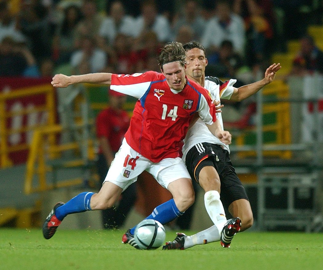 Štěpán Vachoušek během zápasu s Německem na EURO 2004