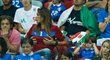 Alena Šeredová na tribuně při finále mistrovství Evropy mezi Španělskem a Itálií